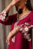 Magenta Embroidered Korean Raw Silk Salwar Kameez (3-Piece) - Image 8