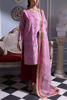 Pakistani Shocking Pink Embroidered Korean Raw Silk Salwar Kameez (3-Piece) - Image 4