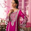 Pakistani Magenta Zardozi Swarovski Raw Silk Salwar Kameez (3-Piece) - Image 3