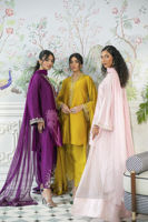 Pakistani Rose Pink Embellished Sheesha Silk Salwar Kameez (3-Piece) - Image 13