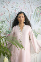 Pakistani Rose Pink Embellished Sheesha Silk Salwar Kameez (3-Piece) - Image 3