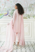 Pakistani Rose Pink Embellished Sheesha Silk Salwar Kameez (3-Piece) - Image 7