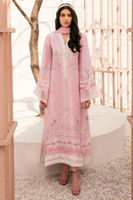 Pakistani Baby Pink Digital Print Pure Silk Salwar Kameez (3-Piece) - Image 2