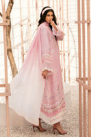 Pakistani Baby Pink Digital Print Pure Silk Salwar Kameez (3-Piece) - Image 6