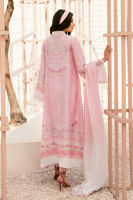 Pakistani Baby Pink Digital Print Pure Silk Salwar Kameez (3-Piece) - Image 7