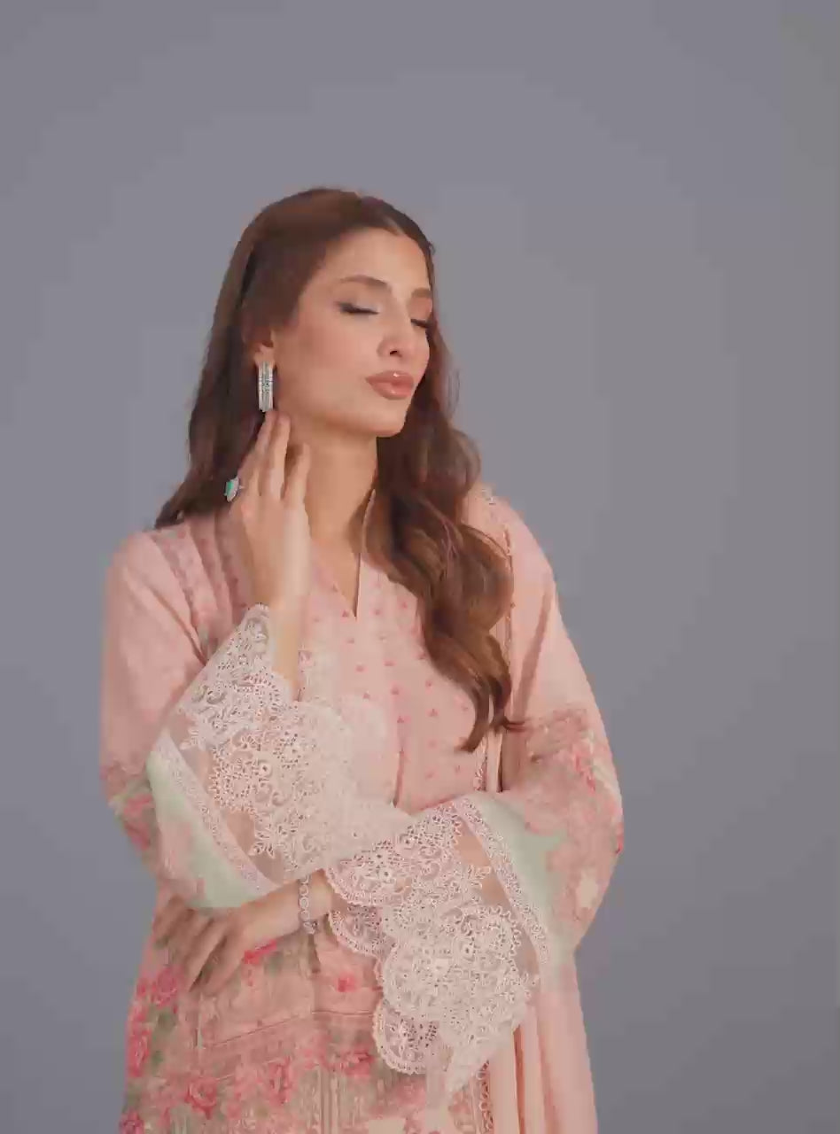 Blush Pink Embroidered Pure Silk Salwar Kameez (3-Piece) - Image 6