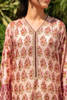 Peach Digital Printed Long Shirt with Silk Dupatta (2-Piece) - Image 5