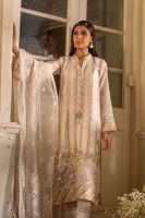 Powder Pink Embroidered Silk Salwar Kameez (3-Piece) - Image 2