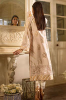 Powder Pink Embroidered Silk Salwar Kameez (3-Piece) - Image 3