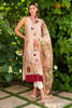 Pakistani Salmon Pink Hand-Embroidered Slim-Fit Kameez (3-Piece) - Image 2