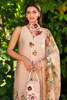 Pakistani Salmon Pink Hand-Embroidered Slim-Fit Kameez (3-Piece) - Image 4