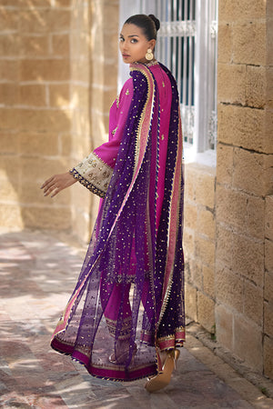 Pakistani Hot Pink Embellished Pure Silk Salwar Kameez (3-Piece) - Image 7