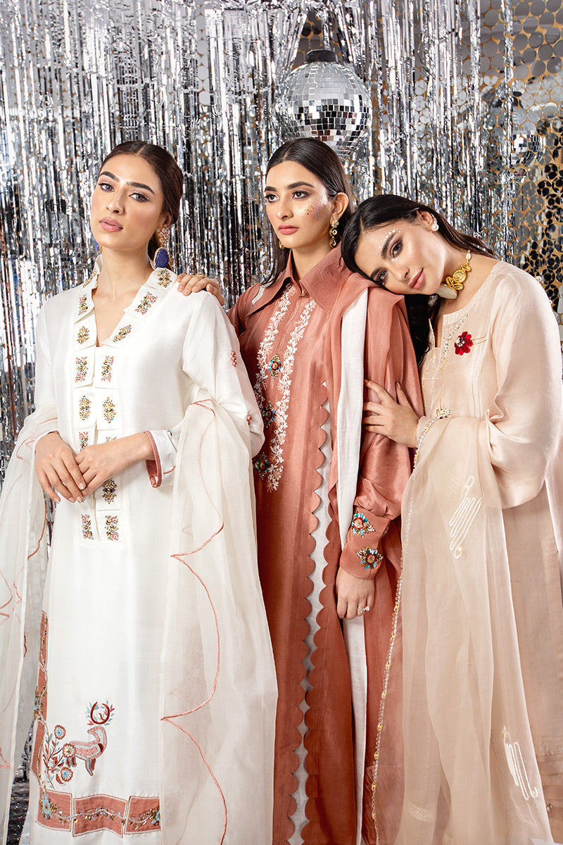 Pakistani Blush Embellished Silk Salwar Kameez (3-Piece) - Image 6