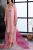 Pink Magenta Embroidered Silk Salwar Kameez (3-Piece) - Image 3