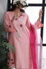 Pink Magenta Embroidered Silk Salwar Kameez (3-Piece) - Image 7