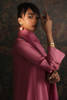 Flamingo Pink Embroidered Long Shirt Salwar Kameez (3-Piece) - Image 4