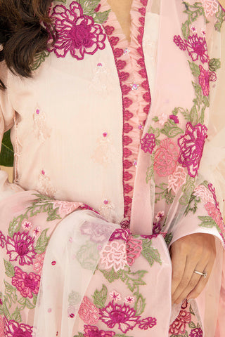 Blush Pink Embroidered Viscose Salwar Kameez (3-Piece) - Image 5