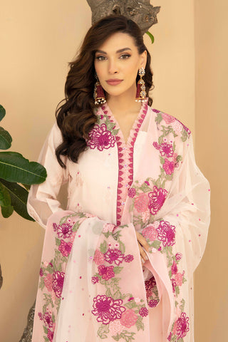 Blush Pink Embroidered Viscose Salwar Kameez (3-Piece) - Image 7