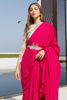 Magenta Silk Saree with Floral Blouse (2-Piece) - Image 5
