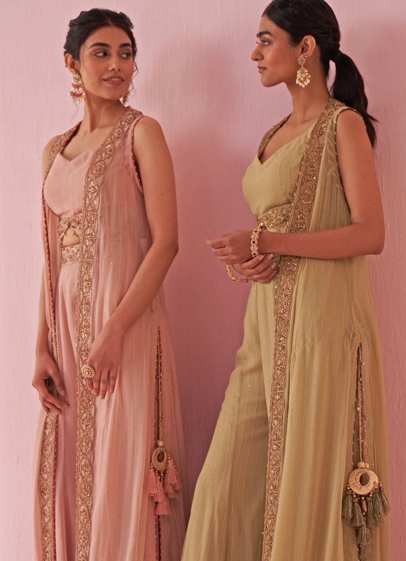 Blush Pink Embroidered Sharara Set (3-Piece) - Image 6