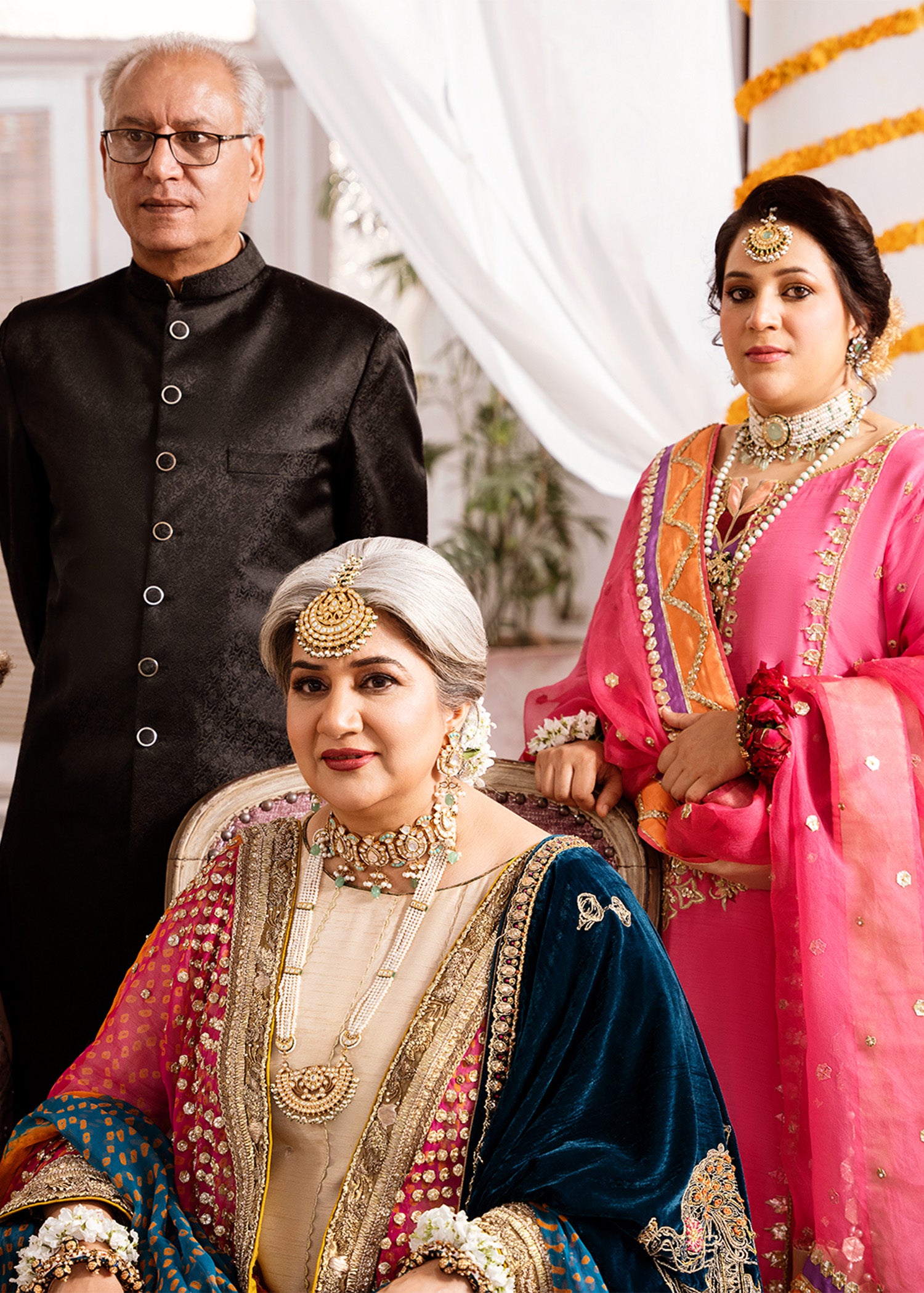 Pakistani Candy Pink Embroidered Silk Sharara (3-Piece) - Image 3