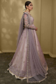 Light Purple Zardozi Organza Anarkali Dress (2-Piece) - Image 3