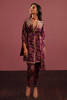 Plum Screen-Printed Raw Silk Angrakha Set (2-Piece) - Image 9
