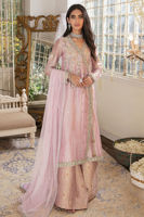 Pakistani Lavender Zardozi Lame Angrakha Dress (3-Piece) - Image 2