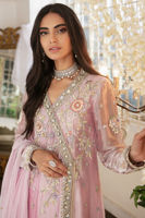 Pakistani Lavender Zardozi Lame Angrakha Dress (3-Piece) - Image 3