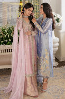 Pakistani Lavender Zardozi Lame Angrakha Dress (3-Piece) - Image 6