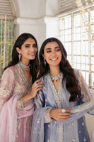 Pakistani Lavender Zardozi Lame Angrakha Dress (3-Piece) - Image 7