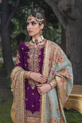 Deep Purple Embellished Velvet Gharara (3-Piece) - Image 5