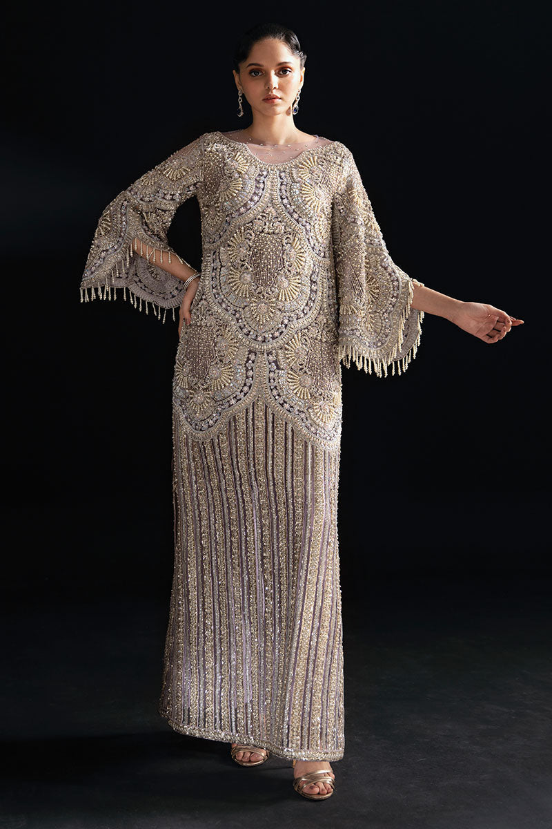 Lilac Hand-Embellished Net Gown (1-Pc) - Image 1