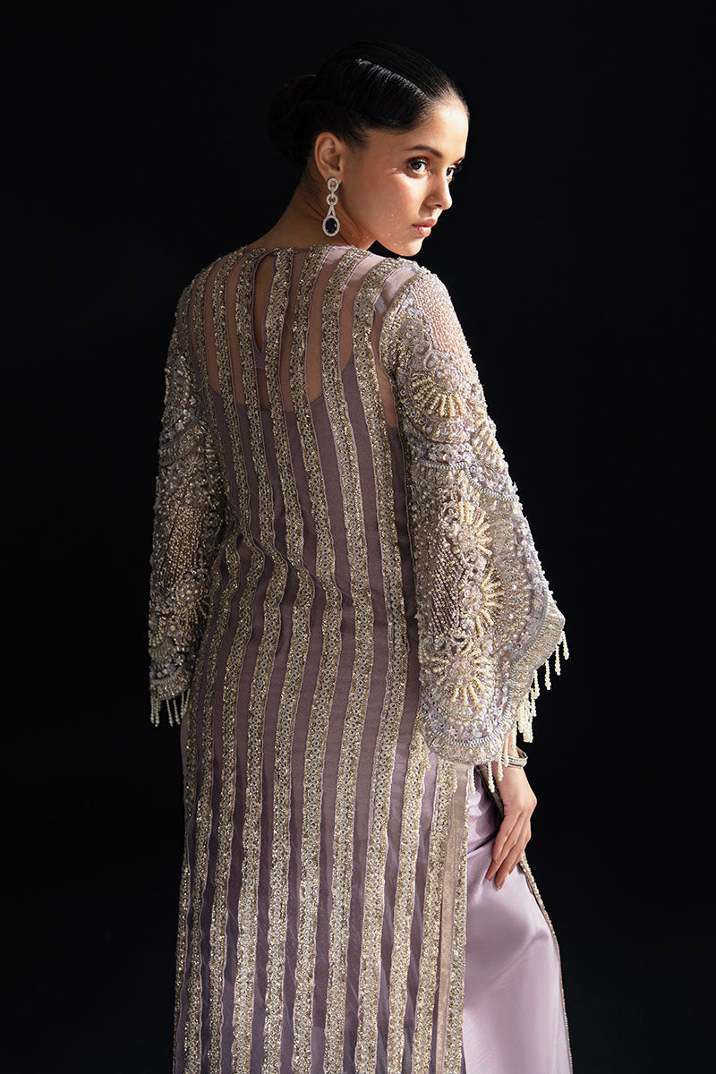 Lilac Hand-Embellished Net Gown (1-Pc) - Image 3