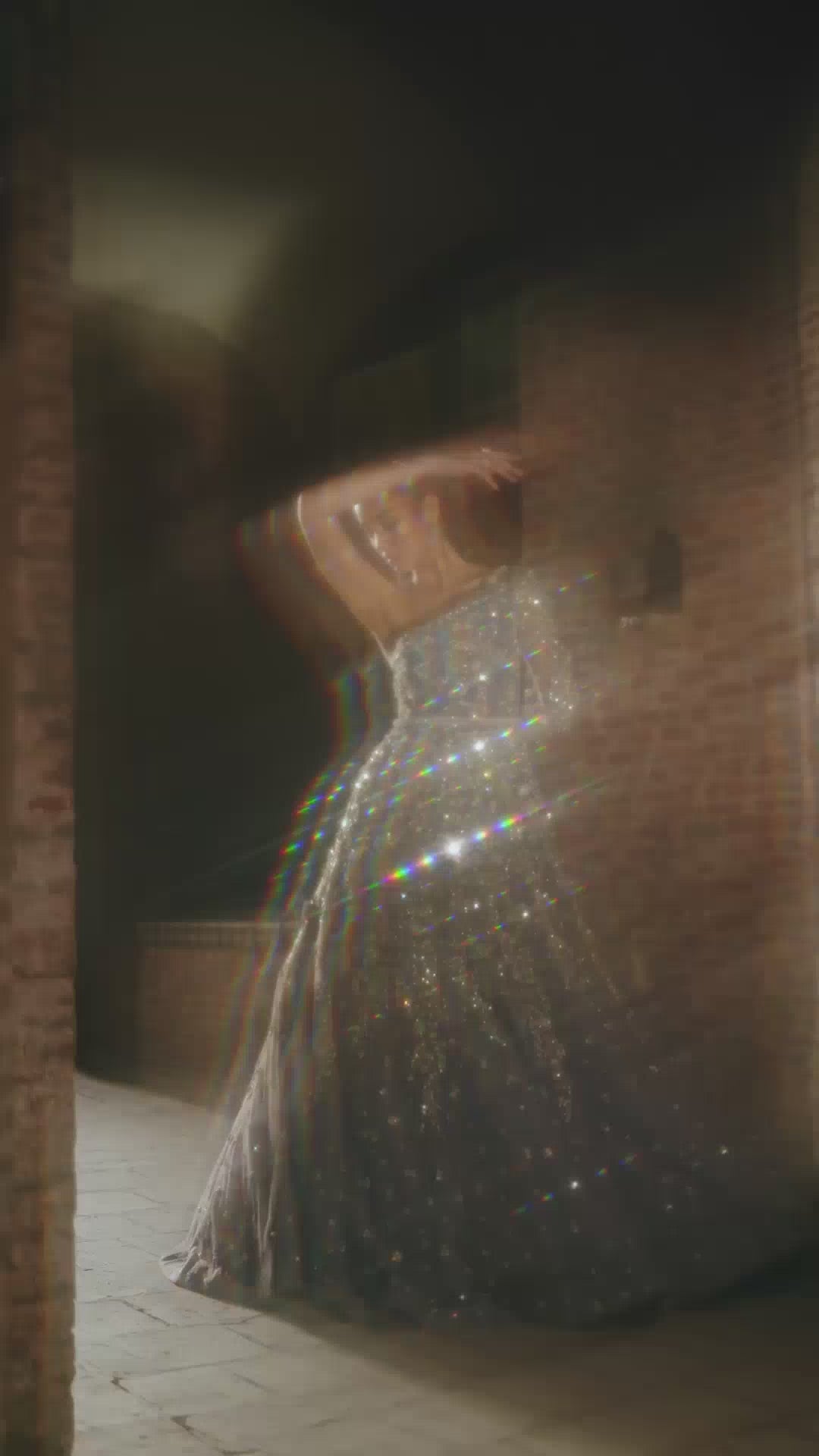 Lavender Silver Embellished Net One-Shoulder Bridal Gown (1-Pc) - Image 6