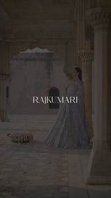 Pakistani Lavender Hand-Embellished Net Organza Maxi (2-Piece) - Image 9