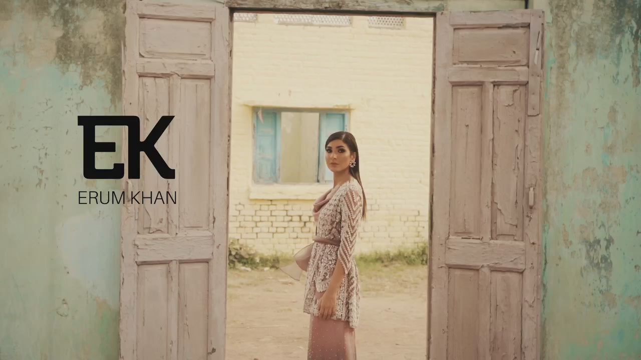 Lilac Embellished Satin-Silk Jacket Gown (1-Pc) - Image 10