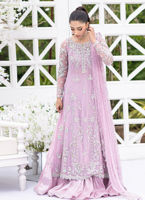 Lavender Embellished Tulle Kalidaar (2-Piece) - Image 4