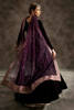 Pakistani Plum Hand Embroidered Velvet Kalidar (3-Piece) - Image 5