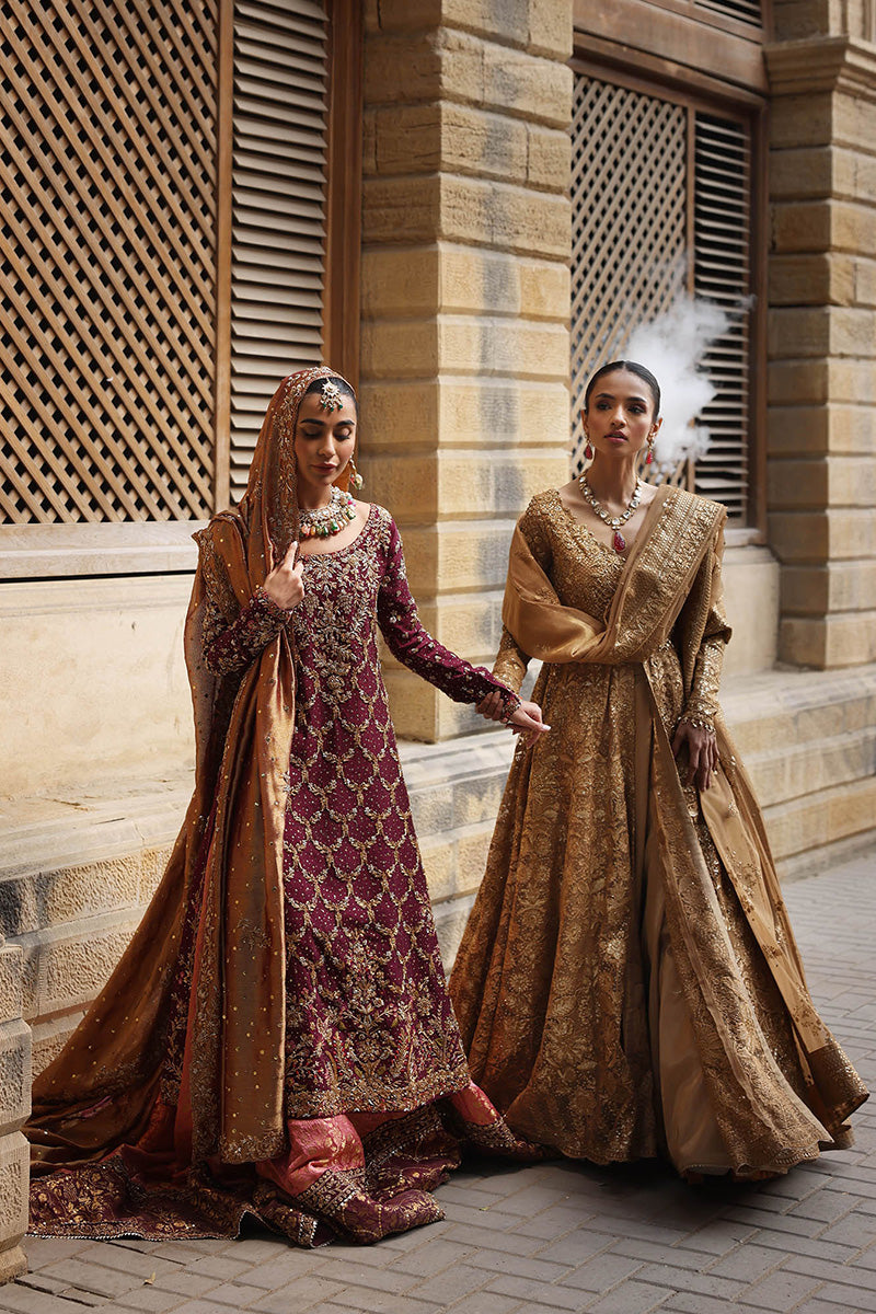 Indian Plum Zardozi Silk Net Bridal Lehenga (3-Piece) - Image 5