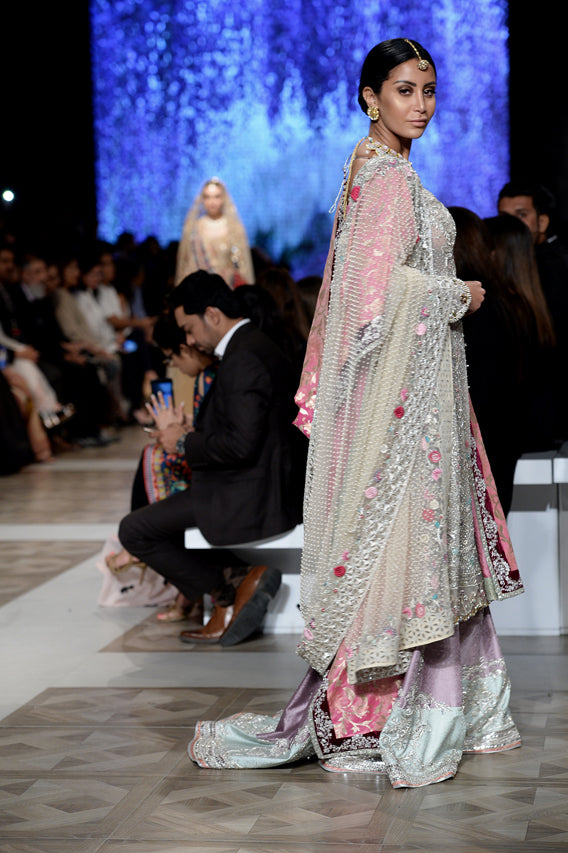 Lilac Zardozi Jamawar Lehenga Set (3-Piece) - Image 4