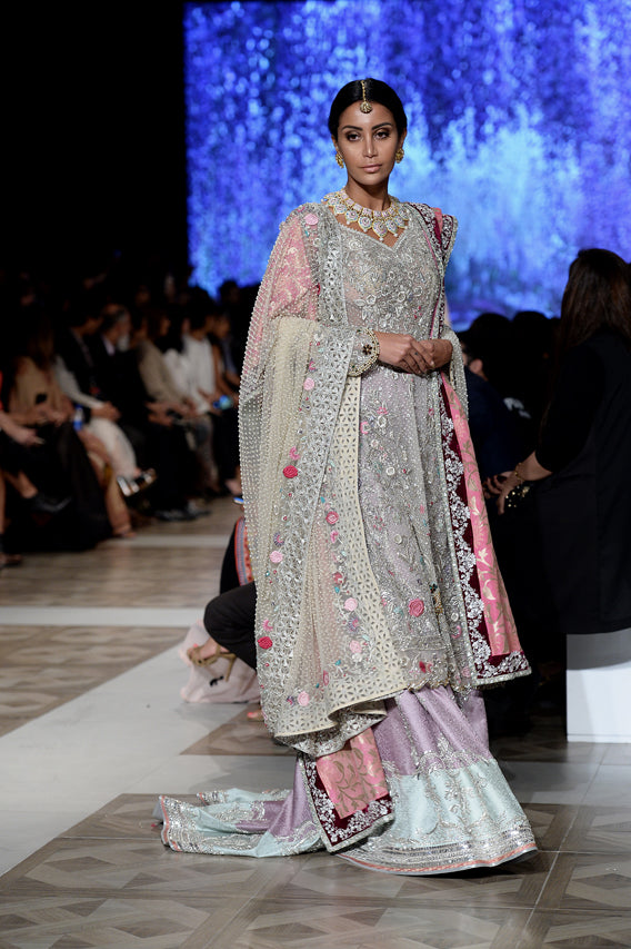 Lilac Zardozi Jamawar Lehenga Set (3-Piece) - Image 5