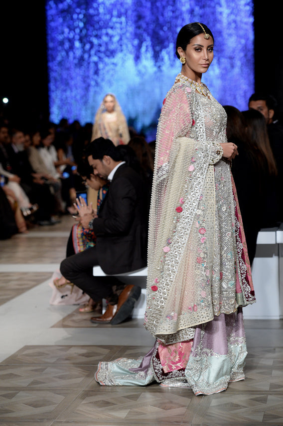 Lilac Zardozi Jamawar Lehenga Set (3-Piece) - Image 6