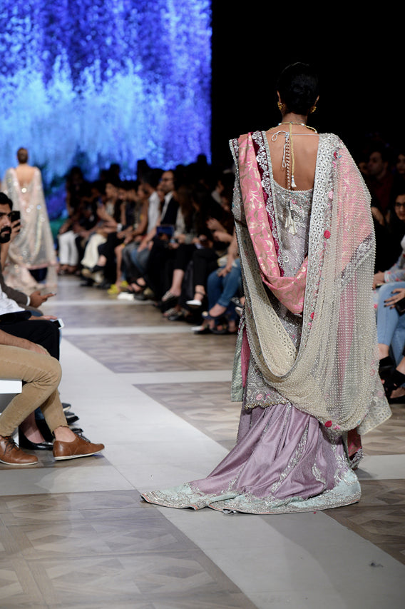 Lilac Zardozi Jamawar Lehenga Set (3-Piece) - Image 7