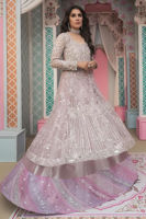 Pakistani Lavender Embellished Net Kalidar Lehenga (3-Piece) - Image 5