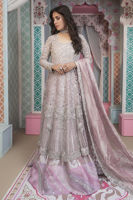 Pakistani Lavender Embellished Net Kalidar Lehenga (3-Piece) - Image 6