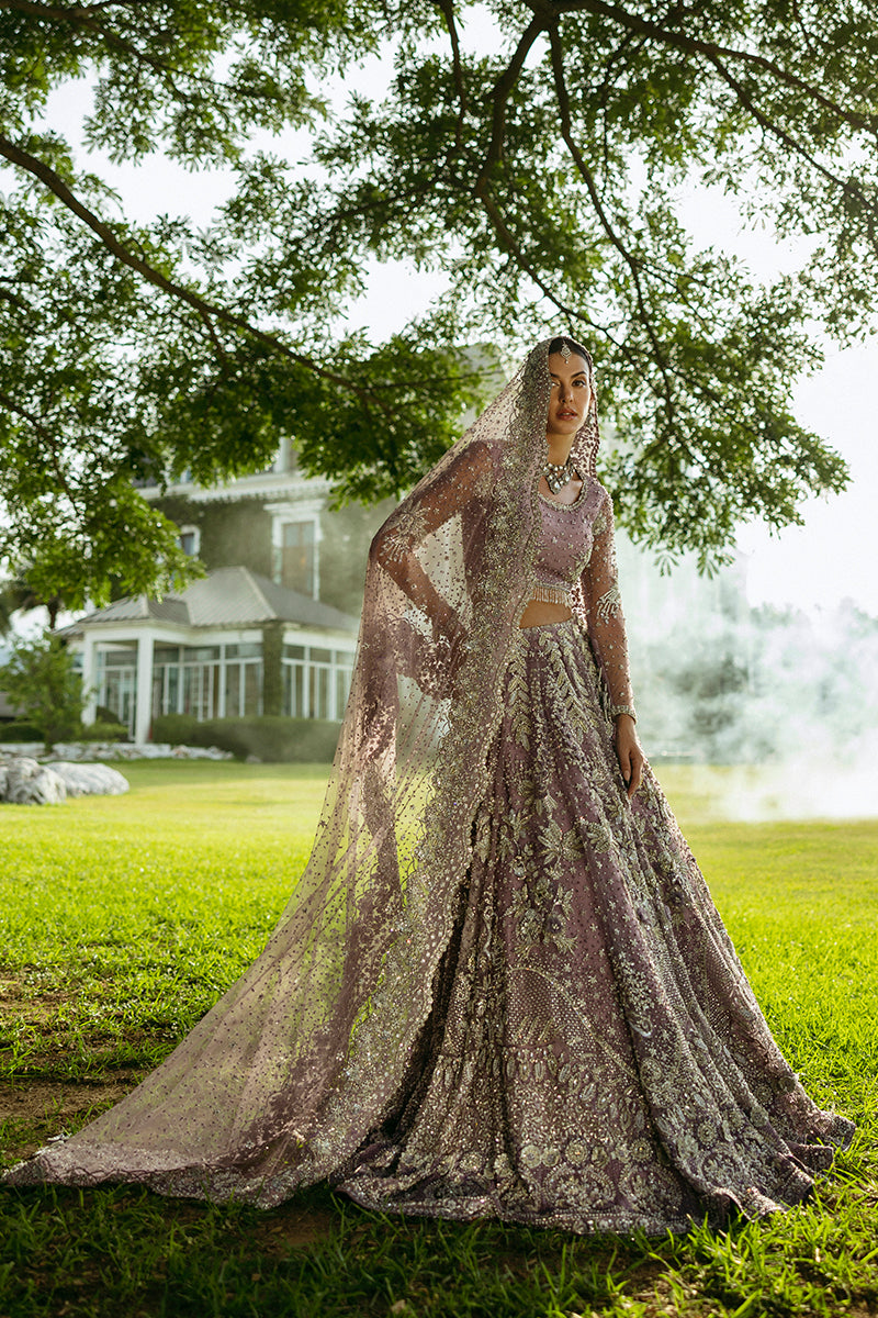Purple Embellished Net Lehenga Choli (3-Piece) - Image 1