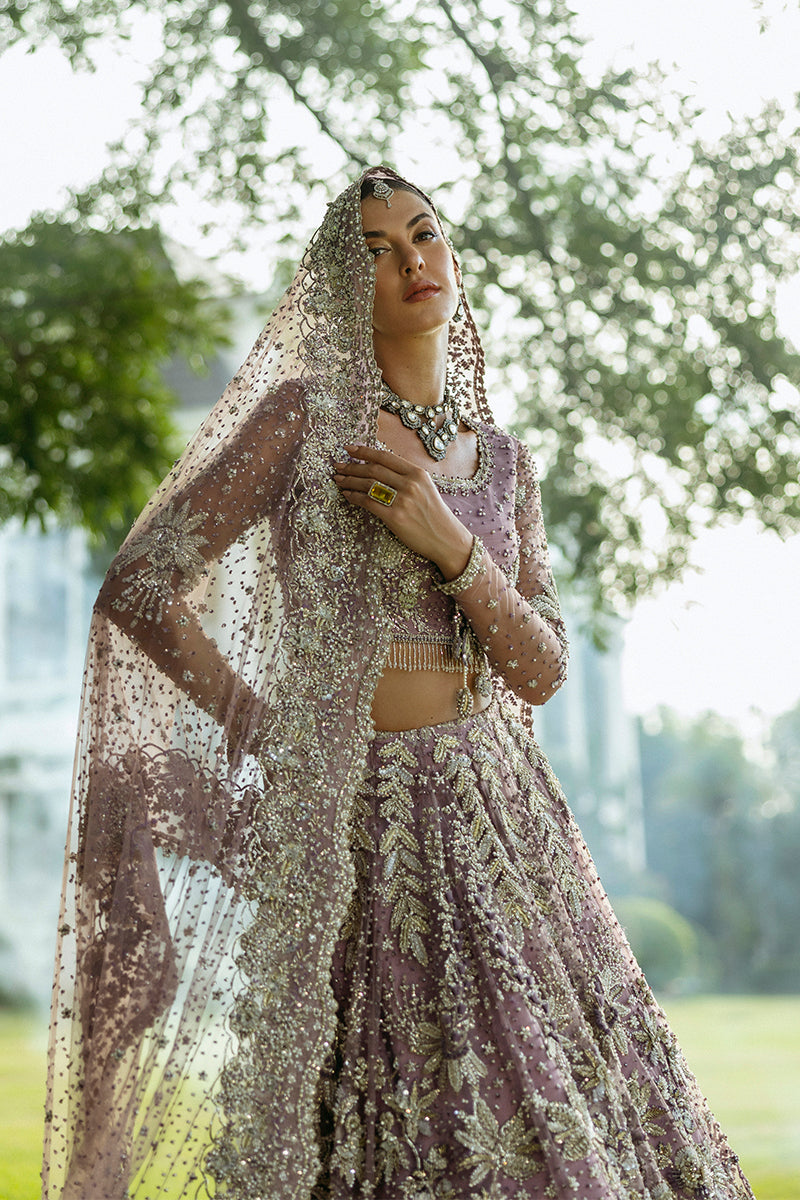 Purple Embellished Net Lehenga Choli (3-Piece) - Image 6