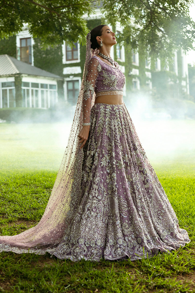 Purple Embellished Net Lehenga Choli (3-Piece) - Image 7