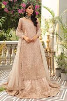 Lilac Embroidered Net Lehenga Dress (3-Piece) - Image 3